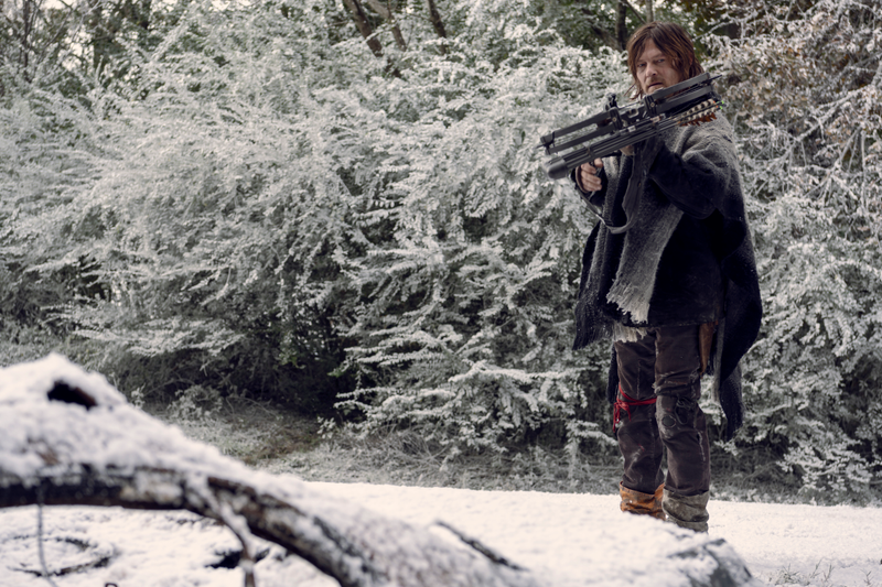 Daryl (Norman Reedus) posing for your next Christmas card.
